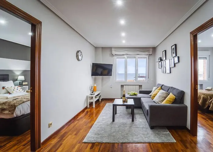 아파트 Ventana De Poniente, Dos Frente A La Playa Con Parking Privado 기욘